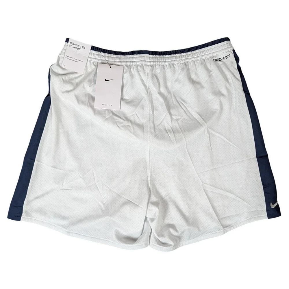 Nike Track Club Dri-FIT Running Shorts White Navy Blue Athletic Mesh Mens M